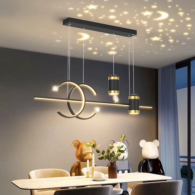 Home Bar And Counter - Lámpara Colgante LED Nórdica para Restaurante,