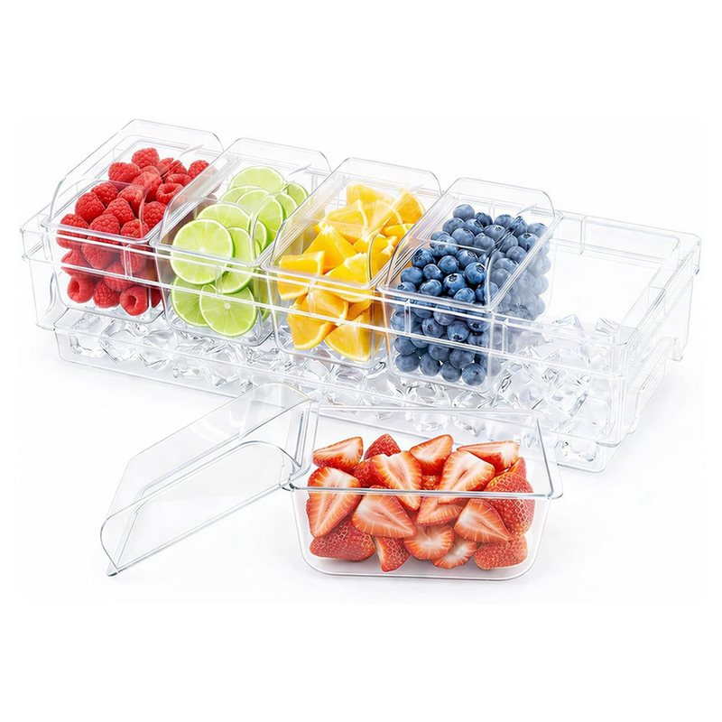 Garnish Tray Set - PHFU-Taco Juego de recipientes refrigerados para