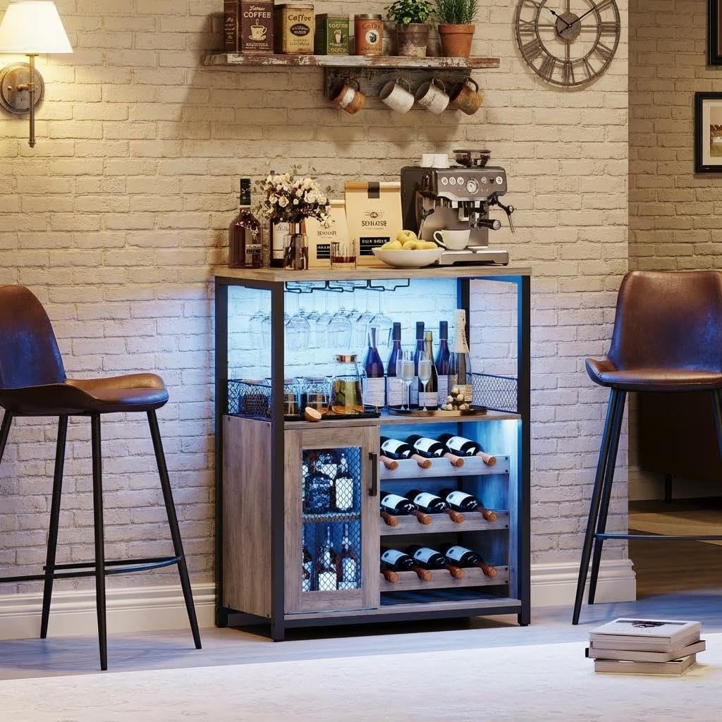 Mueble Bar de 3 Niveles con Lu - Home Bar And Cabinet reseña y precio